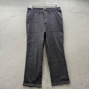 Faherty Grey Organic Cotton Fray Hem Utility Cargo Pants Slash Pockets Size 29
